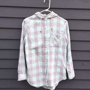 flannel shirt with hood